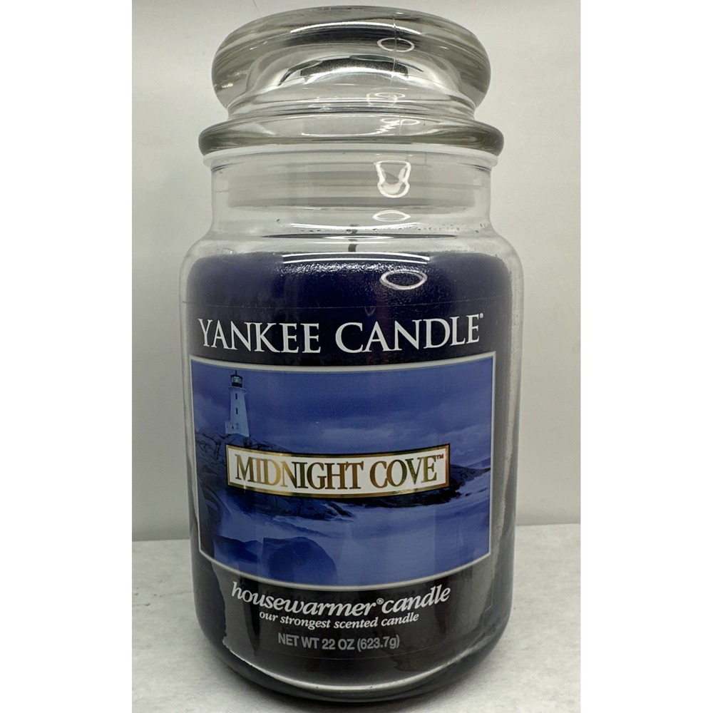 Yankee Candle Retired MIDNIGHT COVE 22oz Jar White Label Discontinued New